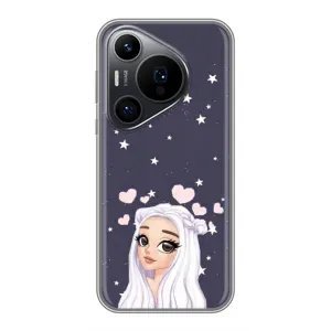 Чехол Стильные девушки на Huawei Pura 70 PRO (Девушка и сердечки)