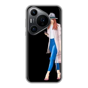 Чехол с картинкой Модные Девчонки Huawei Pura 70 PRO (Девушка со смартфоном)