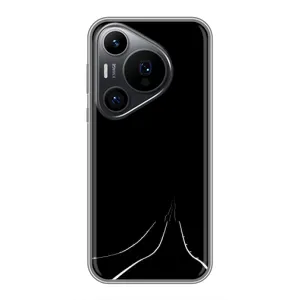 Чехол с картинками на черном фоне для Huawei Pura 70 PRO (Дорога)
