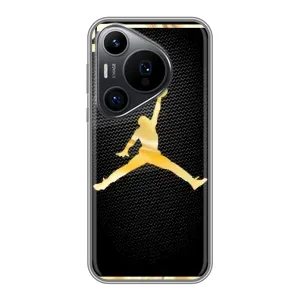 Силиконовый Чехол Nike Air Jordan на Хuawei Пюра 70 ПРО (Джордан 23)