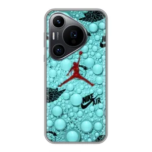 Силиконовый Чехол Nike Air Jordan на Хuawei Пюра 70 ПРО (Джордан Найк)