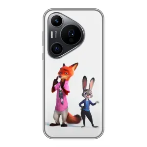 Силиконовый чехол с принтом Зоотрополіс для Huawei Pura 70 PRO (Джуди и Ник)