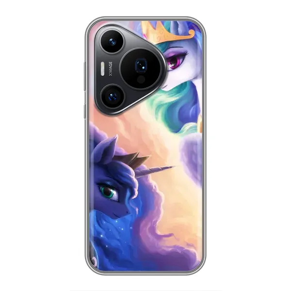 Чехол с рисунком «Единорожки на тучках» для Huawei Pura 70 PRO Чехол с рисунком «Единорожки на тучках» для Huawei Pura 70 PRO
