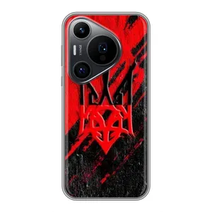 Чохли УПА (Червоно-Чорний) на Huawei Pura 70 PRO (Герб в кольорах УПА)