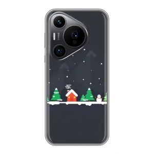 Силиконовый бампер на рождество для Huawei Pura 70 PRO (Город зимний)