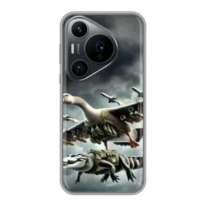 Чехол с мемами тралалело тралала для Huawei Pura 70 PRO (Гусини и крокодило)