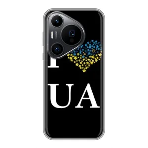 Силиконовый Чехол на Huawei Pura 70 PRO (Я-Украина) (I Love UA)