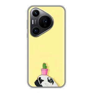 Бампер для Huawei Pura 70 PRO с картинкой "Песики" (Кактус на голове)