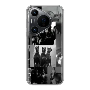 Чехол ДОБЕРМАН для Huawei Pura 70 PRO (Коллаж Доберман)