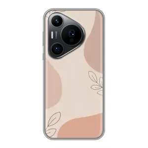 Чехол цветочный дизайн для Huawei Pura 70 PRO (Коричневый фон)