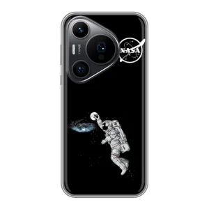 Силіконовый бампер з принтом "Наса" на Huawei Pura 70 PRO (Космонавт баскетболіст)