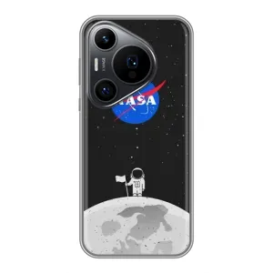 Силіконовый бампер з принтом "Наса" на Huawei Pura 70 PRO (Космонавт NASA)