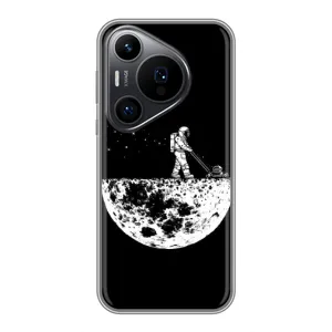 Силіконовый Чохол з принтом "Космонавти" на Huawei Pura 70 PRO (Космонавт)