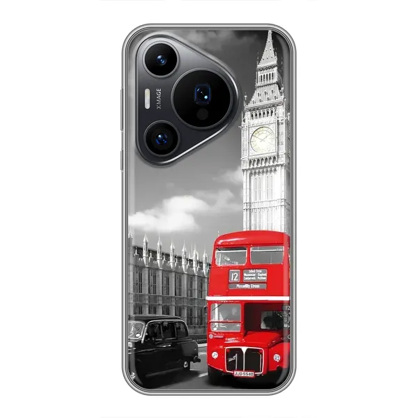 Чехол с рисунком «Красный автобус» для Huawei Pura 70 PRO Чехол с рисунком «Красный автобус» для Huawei Pura 70 PRO