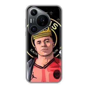 Чехол (TPU) с Футболистом на Huawei Pura 70 PRO (Mbappe King)
