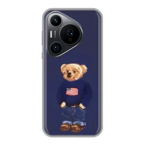 Чехлы Мишка Тедди для Хuawei Пюра 70 ПРО (Мишка USA)