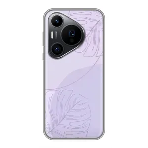 Чехол цветочный дизайн для Huawei Pura 70 PRO (Монстера фиолетовая)