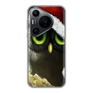 Чехлы с принтом СОВЫ для Huawei Pura 70 PRO (Новогодняя Сова)