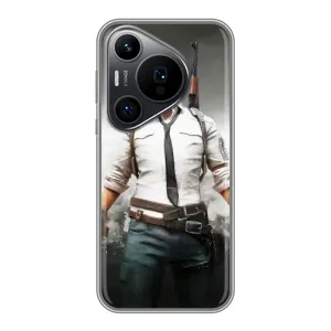 Силиконовый чехол с картинкой "Герой Pubg" на Huawei Pura 70 PRO (Пабг)