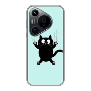 Силиконовый чехол с котиком для Huawei Pura 70 PRO (Падающий кот)