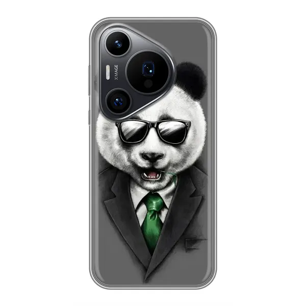 Чехол с рисунком «Панда в очках» для Huawei Pura 70 PRO