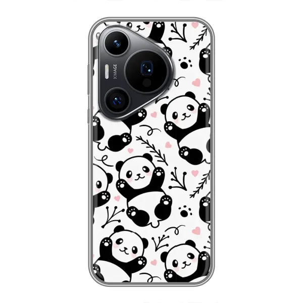Чехол с рисунком «Пандочки» для Huawei Pura 70 PRO