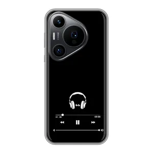 Чехол с картинками на черном фоне для Huawei Pura 70 PRO (Плеер)