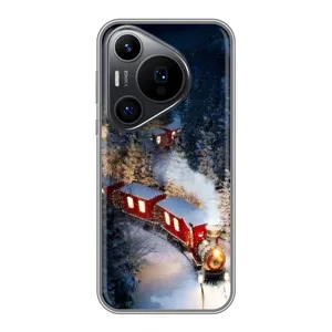 Силиконовый бампер на рождество для Huawei Pura 70 PRO (Поезд)