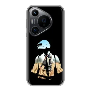 Силиконовый чехол с картинкой "Герой Pubg" на Huawei Pura 70 PRO (Пубг мен)