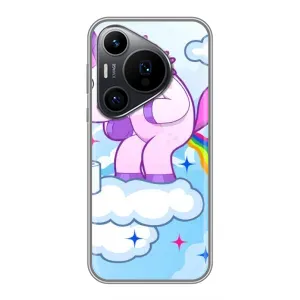 Чехол Unicorn на Huawei Pura 70 PRO (Радуга единорожка)