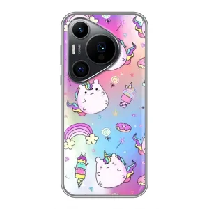Чехол Unicorn на Huawei Pura 70 PRO (Радуга и Единорог)
