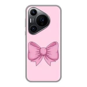 Чехол банты для Huawei Pura 70 PRO (Розовый бантик)