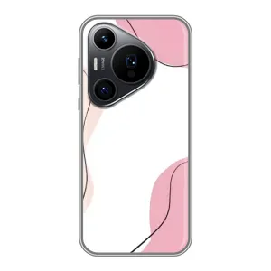Чехол цветочный дизайн для Huawei Pura 70 PRO (Розовый фон)