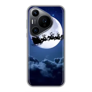 Чехол Санта Клаус для Huawei Pura 70 PRO (Санта - луна)