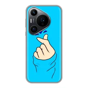 Чехлы (Знак сердечка) на Huawei Pura 70 PRO (Сердце на синем)