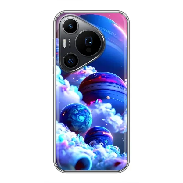 Чехол с рисунком «Синие планеты» для Huawei Pura 70 PRO Чехол с рисунком «Синие планеты» для Huawei Pura 70 PRO