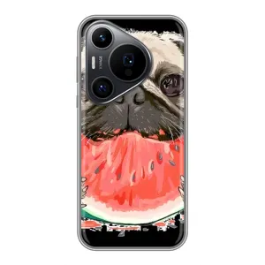 Чехол (ТПУ) Милые собачки для Huawei Pura 70 PRO (Смешной Мопс)