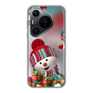 Чехлы на Новый Год Huawei Pura 70 PRO (Снеговик в шапке)