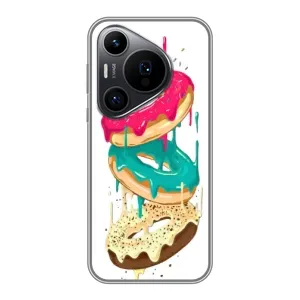 Чехол с изображением  вкусной еды для Huawei Pura 70 PRO (Сочные пончики)