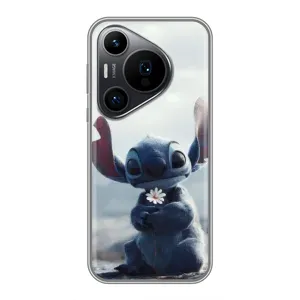 Чехол с рисунком Стич для Huawei Pura 70 PRO (Стич с цветочком)