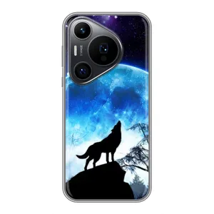 Чехол с Волком на Huawei Pura 70 PRO (Воет на луну)