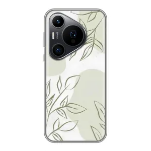 Чехол цветочный дизайн для Huawei Pura 70 PRO (Зелёный дизайн)