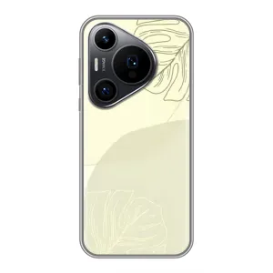 Чехол цветочный дизайн для Huawei Pura 70 PRO (Зелёный фон)