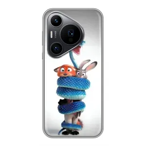 Силиконовый чехол с принтом Зоотрополіс для Huawei Pura 70 PRO (Змея Зоо)