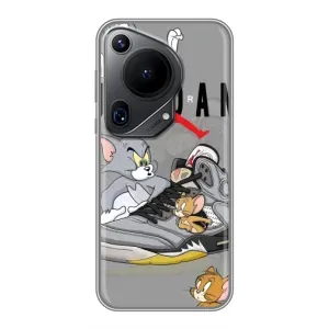 Силиконовый Чехол Nike Air Jordan на Хuawei Пура 70 Ультра (Air Jordan)