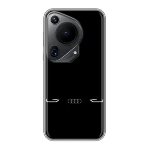 Силиконовый бампер с картинкой машины на Huawei Pura 70 Ultra (Силует Audi)