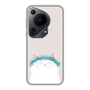 Чехол на тематику: Коты для Huawei Pura 70 Ultra (Белый котик)