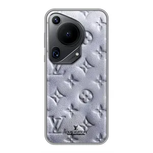 Текстурный Чехол Louis Vuitton для Хuawei Пура 70 Ультра (Белый ЛВ)