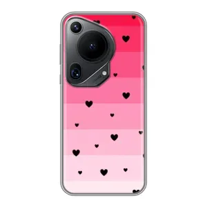 Чехлы с тематикой "Маленькие Сердечки" на Huawei Pura 70 Ultra (Чорные сердечки)