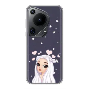 Чехол Стильные девушки на Huawei Pura 70 Ultra (Девушка и сердечки)